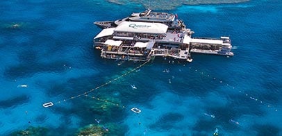 11:30 am – Outer Barrier Reef Great Barrier Reef Pontoon arial